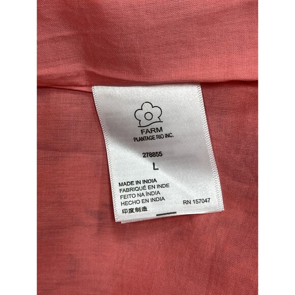 Farm Rio Anthropologie Maxi Dress Women Pink Floral Preppy Boho Retro Sz L NWT - Picture 13 of 14